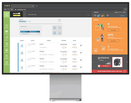 Tela do ERP MarketUP PDV